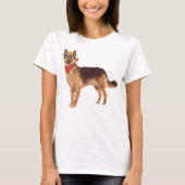 Handgemälzter deutscher Schäferhund T-Shirt (Vorderseite)