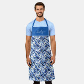 Handgemälztes Aquarellfarbenmuster Schürze (Getragen)