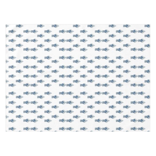 Handgemälztes Blau und weißes Ginger-Tablett Tischdecke (Vorderseite (Horizontal))