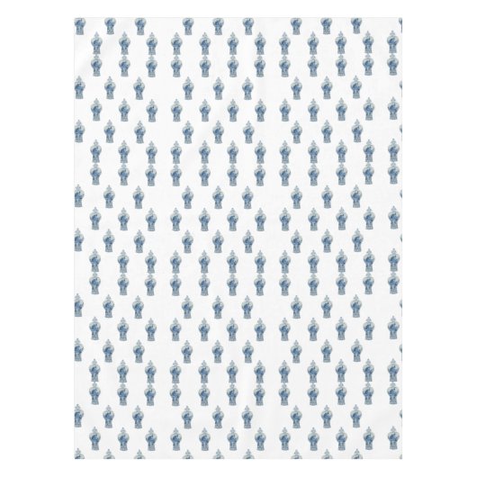Handgemälztes Blau und weißes Ginger-Tablett Tischdecke (Vorderseite)