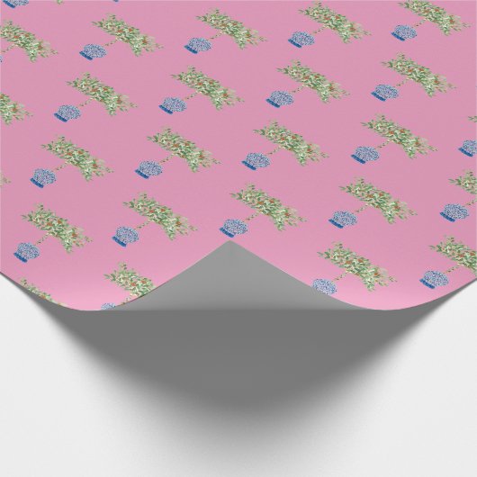 Handgemälztes Orange Tree Ginger Jar Wrapping Pape Geschenkpapier (Ecke)