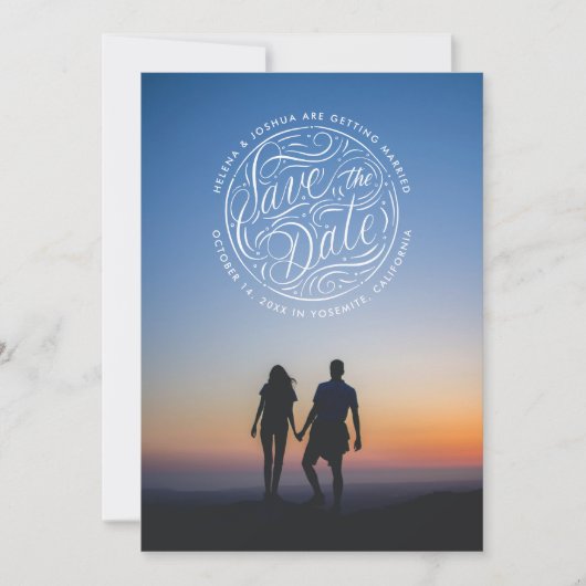 handgemeißeltes Foto Save The Date (Vorderseite)