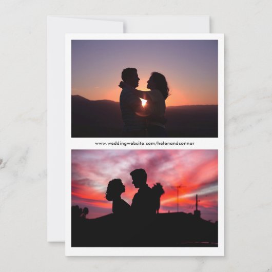 handgemeißeltes Foto Save The Date (Rückseite)