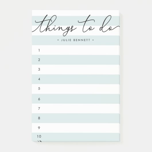 Handgepäckstreifen | Aufgabenliste Post-it Klebezettel (Vorderseite)