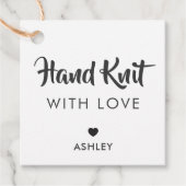Handgepackter Strick mit Liebe, handgemachte Gesch Geschenkanhänger (Vorderseite)
