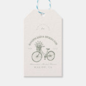 Handgepflückter Fahrraddusche Geschenkanhänger (Vorderseite)