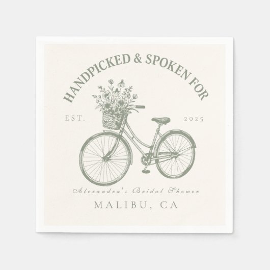 Handgepflückter Fahrraddusche Serviette (Vorderseite)