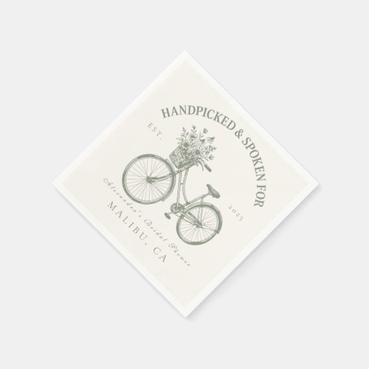 Handgepflückter Fahrraddusche Serviette (Ecke)