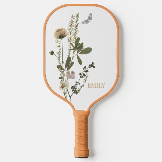 Handgepresste Blüte Pickleball Schläger (Vorderseite)