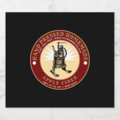 Handgepresste, hausgemachte Apfelwein-Vorlage Bierflaschenetikett (Einzelnes Label)