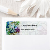 Handgeschnitzte Blätter und Blume - in Grün Blau (Insitu)