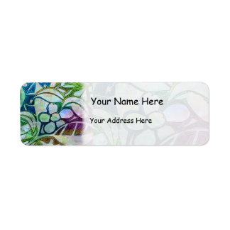 Handgeschnitzte Blätter und Blume - in Grün Blau