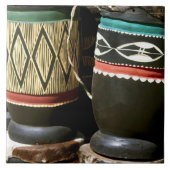 Handgeschnitzte Trommeln, Livingston, Sambia Fliese (Vorderseite)