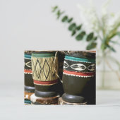 Handgeschnitzte Trommeln, Livingston, Sambia Postkarte (Stehend Vorderseite)