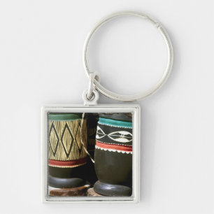 Handgeschnitzte Trommeln, Livingston, Sambia Schlüsselanhänger