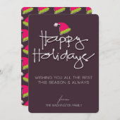 handgeschrieben frohe Feiertage Feiertagskarte (Vorne/Hinten)