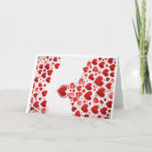 "Handgeschrieben mit Liebe: Valentinins Grüße Dankeskarte (Vorderseite)