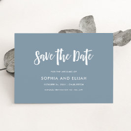 Handgeschrieben und modern | Dusty Blue Save The Date