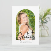 Handgeschriebene 2023-Foto-Graduierungspartei Einladung (Stehend Vorderseite)