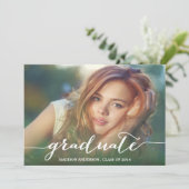 Handgeschriebene | Abschluss-Party Einladung (Stehend Vorderseite)