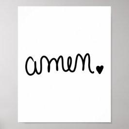 Handgeschriebene Amen Poster