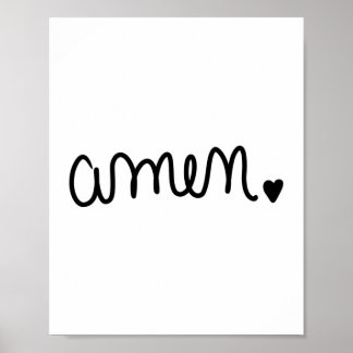 Handgeschriebene Amen Poster