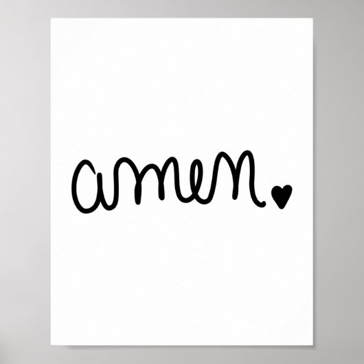 Handgeschriebene Amen Poster (Vorne)