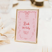 Handgeschriebene Babyparty, Mädchen Bücher für Bab Poster