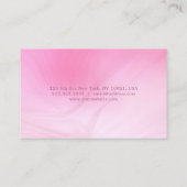 Handgeschriebene Berufliche Vorlage in Rosa Visitenkarte (Rückseite)