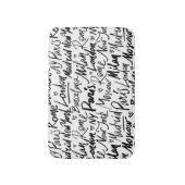 Handgeschriebene berühmte Städte des Weltmusters Badematte (Vorderseite Vertikal)