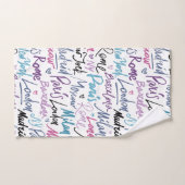 Handgeschriebene berühmte Städte des Weltmusters Badhandtuch Set (Handtuch)