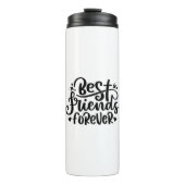 Handgeschriebene Best Friends Forever Modern 2-Fot Thermosbecher (Vorderseite)