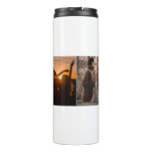 Handgeschriebene Best Friends Forever Modern 2-Fot Thermosbecher (Rückseite)