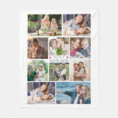 Handgeschriebene BEST MAMA EVER 10 FotoCollage Whi Fleecedecke (Vorderseite)