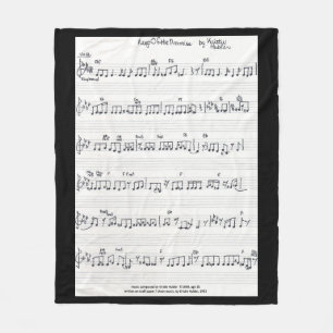 Handgeschriebene Blatt-Musik-Fleecedecke Fleecedecke