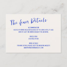 Handgeschriebene Blue Squiggle Frame Wedding