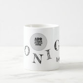 handgeschriebene Buchstaben Ihres Namens cooles Fo Kaffeetasse (Mittel)