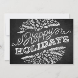 Handgeschriebene Chalkboard Happy Holidays 12x18 C Feiertagskarte
