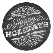 Handgeschriebene Chalkboard Happy Holidays Sticker