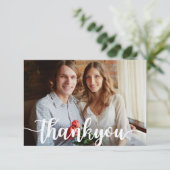 Handgeschriebene Chic Wedding Dankeschön Karten (Stehend Vorderseite)