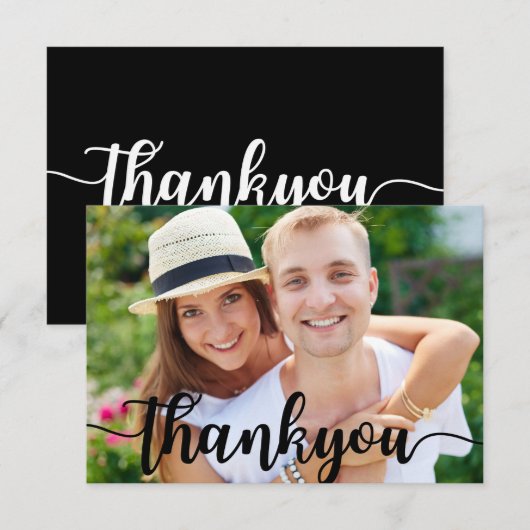 Handgeschriebene Chic Wedding Dankeschön Karten (Vorne/Hinten)