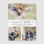 Handgeschriebene Collage Save-the-Date-Magnet Magnetkarte (Vorderseite)