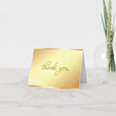 Handgeschriebene Dankeschön an Script Elegant Gold Dankeskarte (Vorderseite)