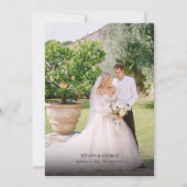 Handgeschriebene Dankeschön-Karte mit Hochzeitssti Dankeskarte (Vorderseite)