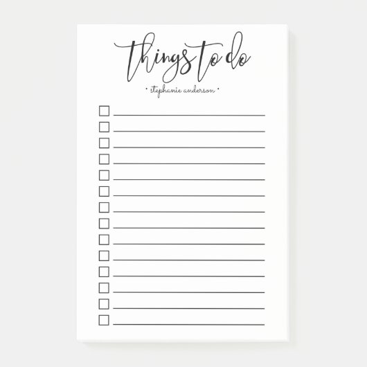 Handgeschriebene Dinge Personalisiert Post-it Klebezettel (Vorderseite)