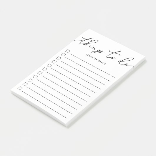 Handgeschriebene Dinge zu tun Post-it Klebezettel (angewinkelt)