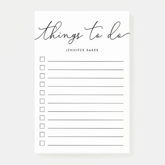 Handgeschriebene Dinge zu tun Post-it Klebezettel (Vorderseite)