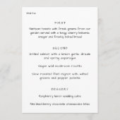 Handgeschriebene einfache Minimalistische Schwarz- Menükarte (Vorderseite)