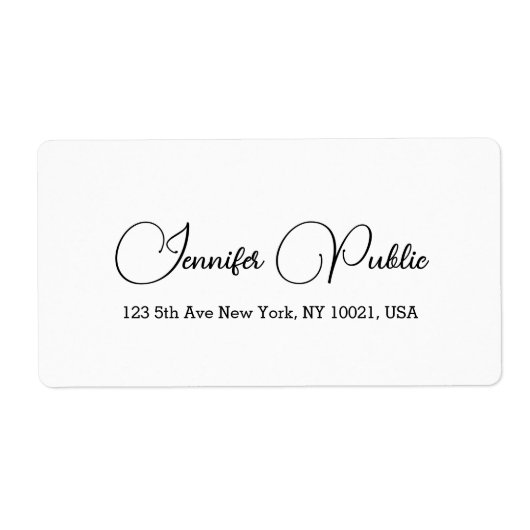 Handgeschriebene einfache Vorlagenversandadresse (Vorne)