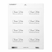 Handgeschriebene einfache Vorlagenversandadresse (Vorne)